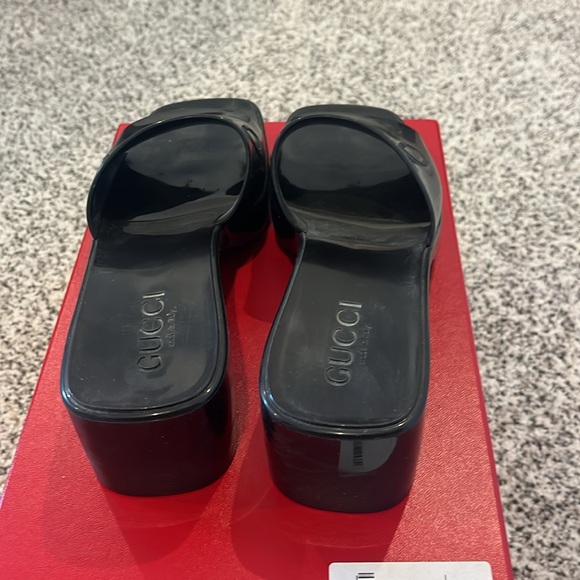 Slides black platform heels - Picture 2 of 5